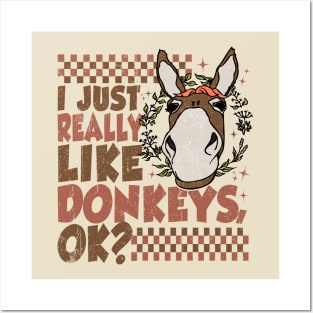 I Just Really Like Donkeys, Ok? Funny Posters and Art